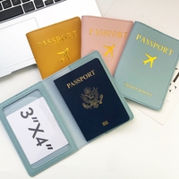PU Leather Passport Cover for Women Men Wallet Bag Credit Card Holder Boarding Wallet Travel Accessories