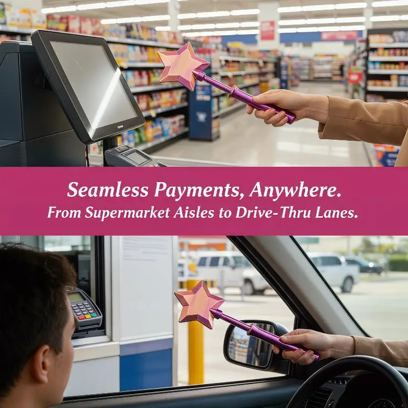 Fashionable 3D Printed Star Wand for Easy Contactless Payment on the Go