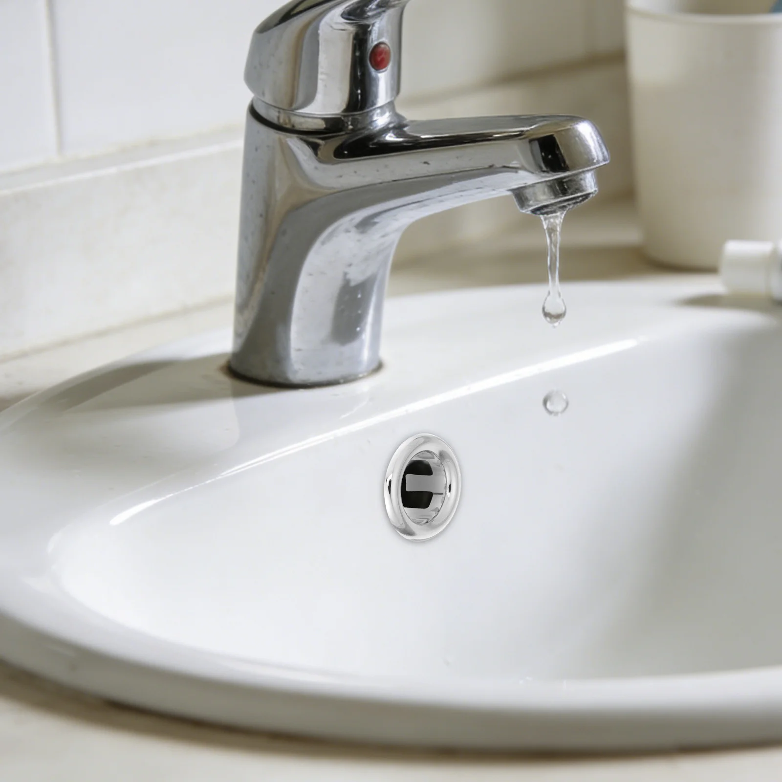 

12Pcs Wash Basin Decorative Cover 30Mm Round Sink Overflow Cap for Bathroom Vanity Prevents Water Spill and Debris Blockage