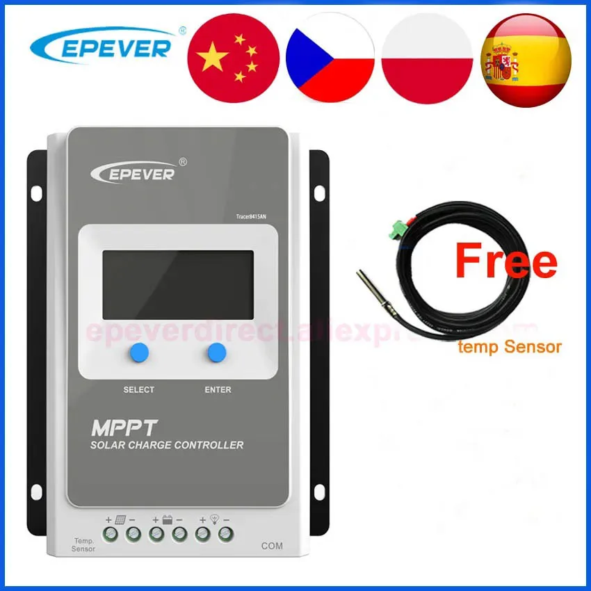 EPEVER 10A 20A 30A 40A MPPT Solar Charge Controller 12V24V Solar Panel Power Regulator Charger Tracer1206AN 2206AN 3210AN 4210AN