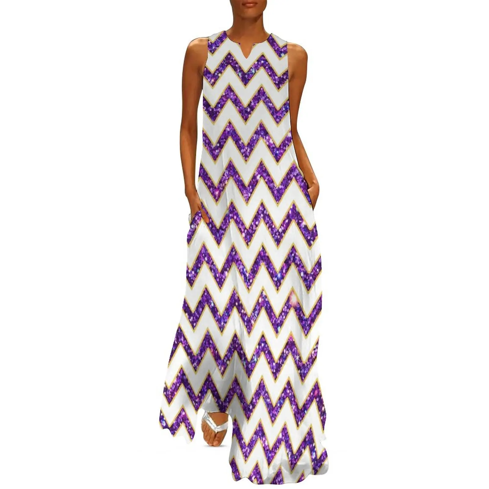 

Tiger Chevron Sparkle Gameday Dress Long Dress african dresses for woman birthday dress for women luxury 2025