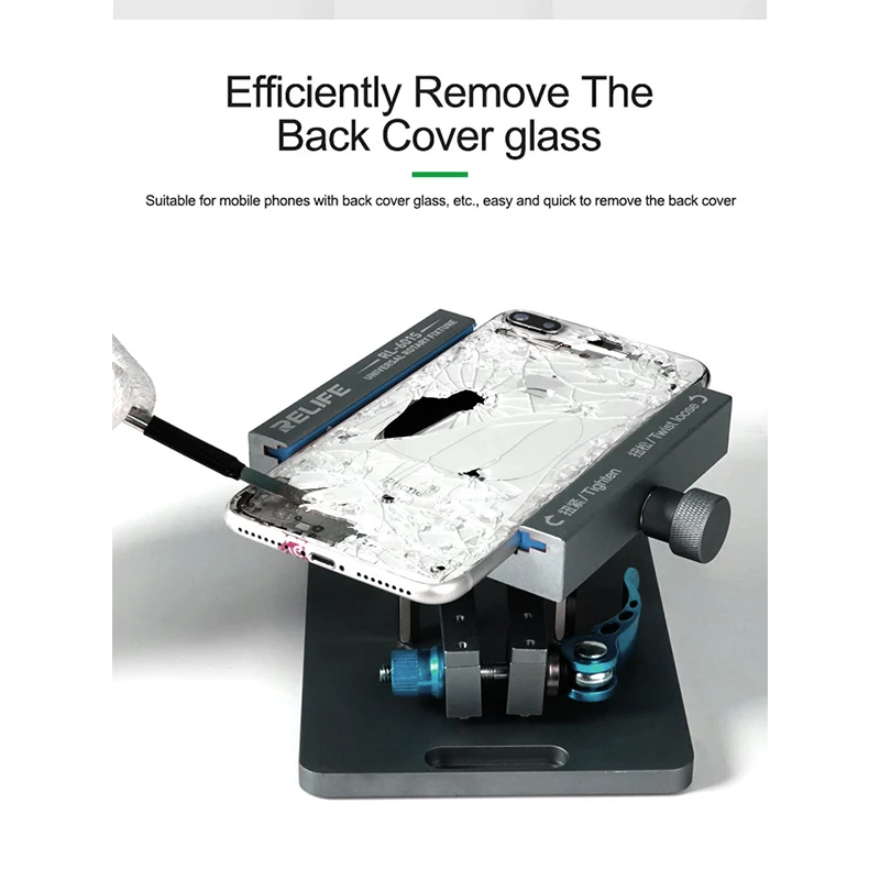 

RELIFE RL-601S 360° Rotating Universal Fixture Compatible with Phone 17 Series for Mobile Phone Back Cover Glass Removal