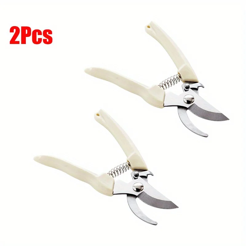 2Pcs Pruner Shears Hand Tools Bonsai For Gardening Stainless Steel Pruning Shear Scissor For Flowers Branches Grass