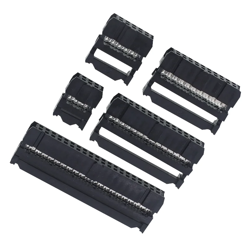10PCS FC-6/8/10/12/14/16/18/20/30/40/50 Pins Female Header IDC Socket Connector 2.54MM pitch FOR 1.27MM Ribbon Cable Connector