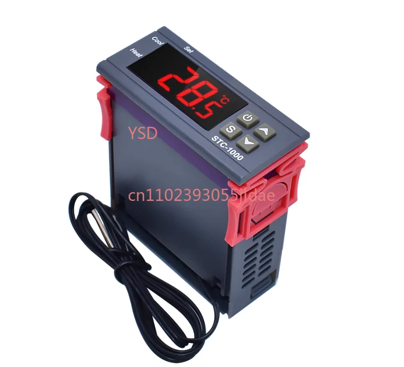 

Светоизлучающий диод, цифровой регулятор температуры STC-1000, 110 В-220 В переменного тока, 10 А, термостат, пластиковый регулятор температуры