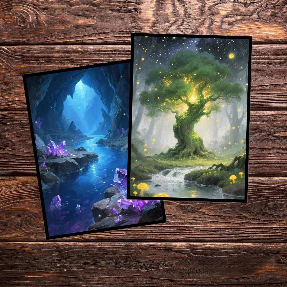 Custom TCG Sleeves 62x89/66x91MM Matte/Foil/Glossy Option Custom Card Sleeve Diy Card Cover Gift for Gamers view 2