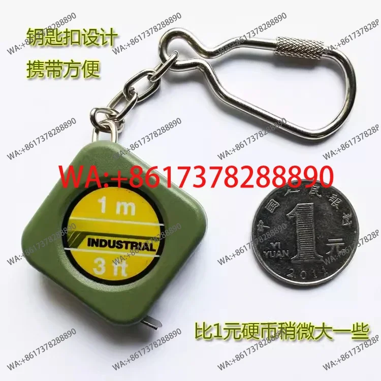 Small tape measure mini small steel ruler 1m soft ruler keychain metric imperial portable 2m ruler pendant