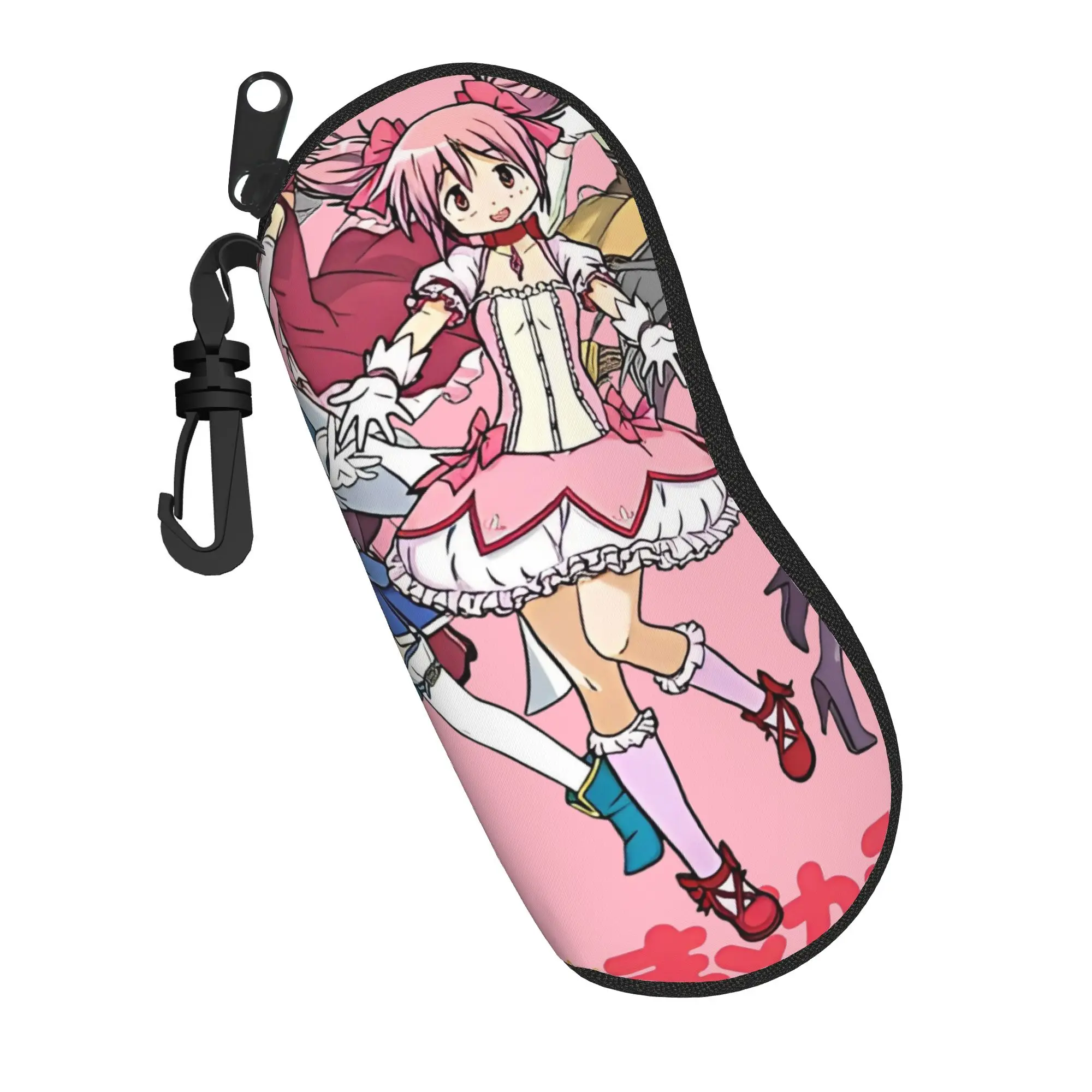 Estuche para gafas Puella Magi Madoka Magica para niñas y hombres, caja anticaída, bonita caja de almacenamiento para gafas de anime Kyubey, estuche para contactos con las pupilas