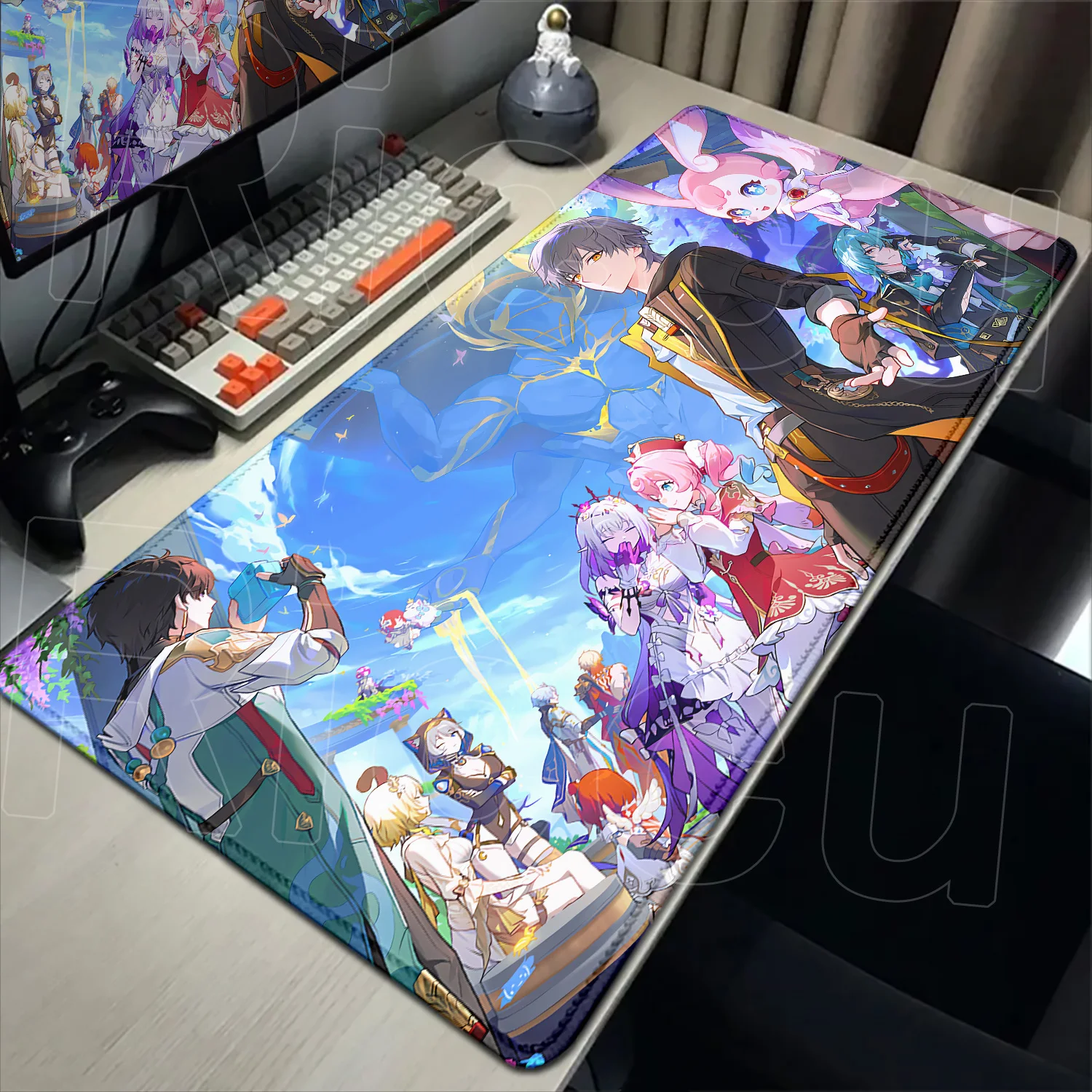 

Game Honkai Star Rail Mouse Pad PC Keyboard Rug Laptop Star Gaming Mousepad HD Kawali Castorice Group Photo Large Anime Desk Mat
