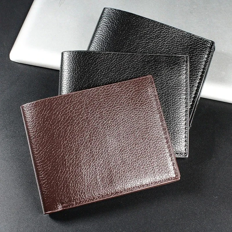 

1pc Men's Wallet PU Leather Men Wallets Premium Product Fashion Wallets for Man Short Black Brown Walet Gift Portefeuille Homme