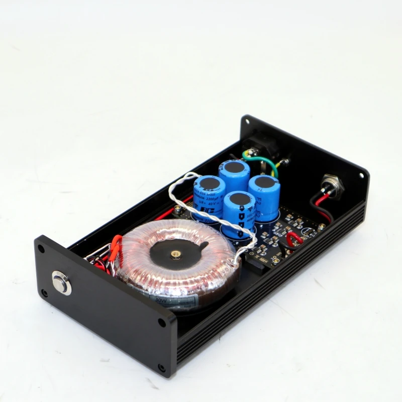 TIANCOOLKEI 30W (O transformer) - LT3045 4 IC parallel output 2A current ultra-low ripple HiFi DAC linear power supply DC 5V 12V