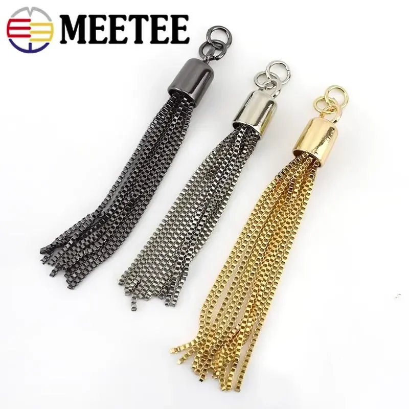 2/5/10Pcs Metal Tassels Pendant Handbag Strap Keychain Decor Tassel Cap Screw Cords Lock Stopper Buckle DIY Hardware Accessories