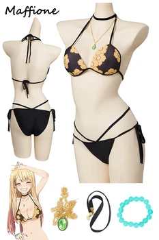 Marin Kitagawa Cosplay letni strój kąpielowy Anime moja przebieranka odgrywanie ról kochanie Bikin kobiety rola impreza na plaży stroje kąpielowe kostium na Halloween