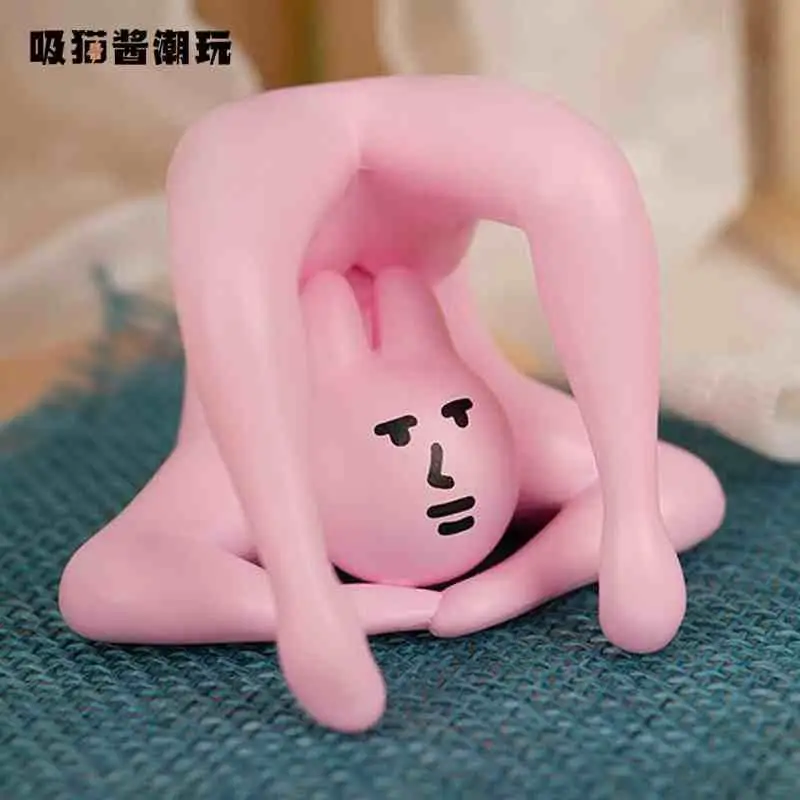 الوردي الأرنب الرسمية أصيلة تمثال صغير سلسلة مجردة العصرية صندوق أعمى لعبة ملتوي عرض قطعة تحصيل اللعب