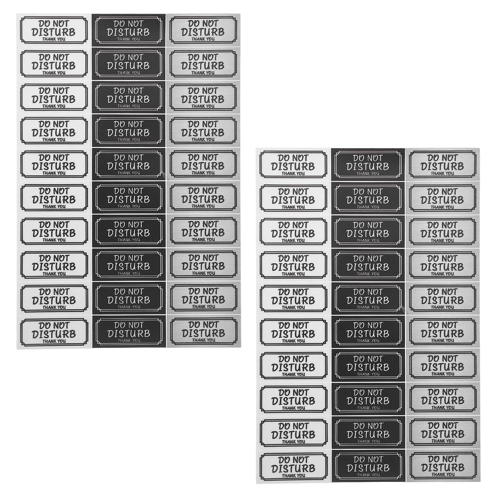 

60Pcs No Soliciting Doorbell Stickers Self-Adhesive Warning Decals for Front Door Office Home Apartment Mailbox Outdoor Privacy