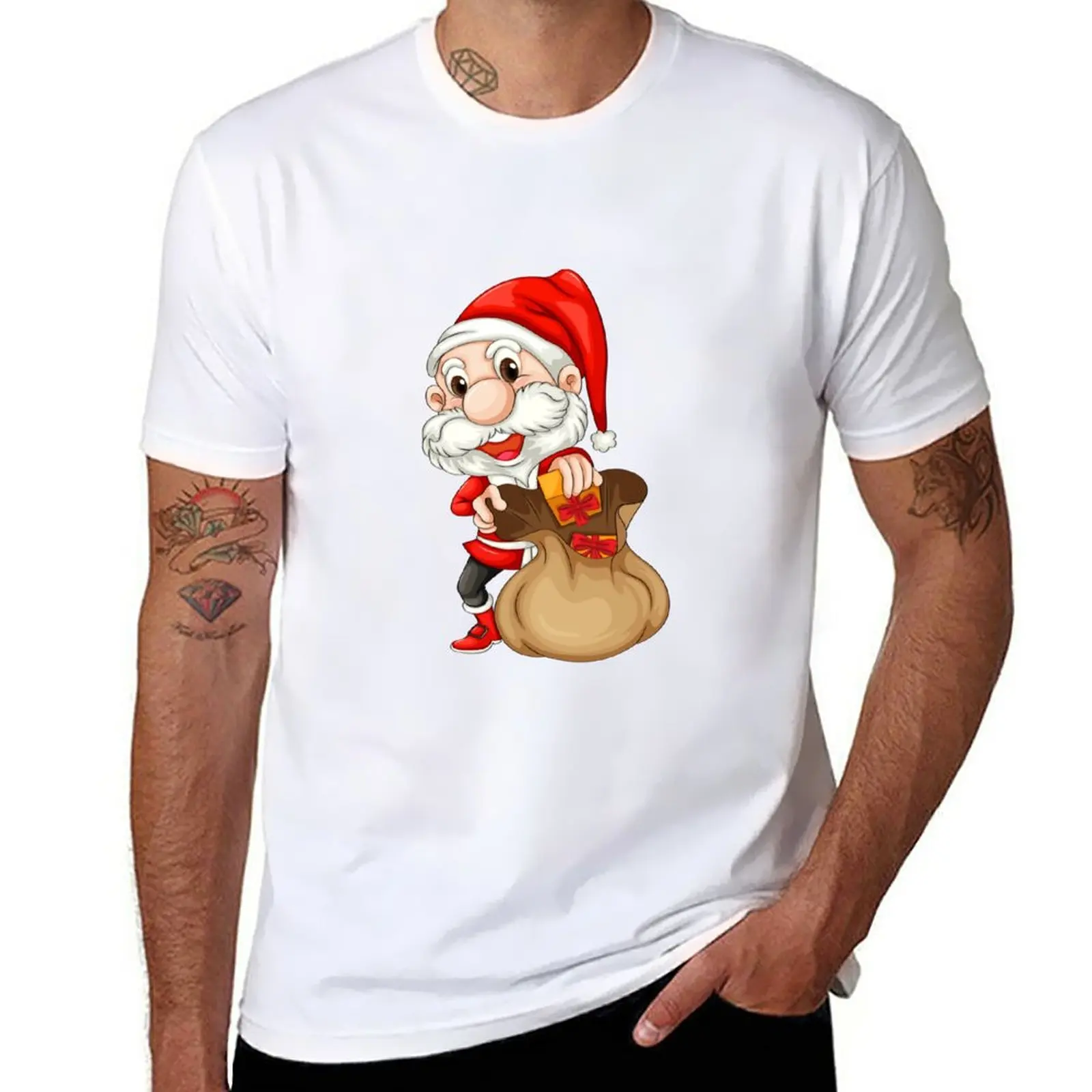 

Santa Claus T-Shirt anime t shirt man Short sleeve tee summer clothes mens t shirt graphic