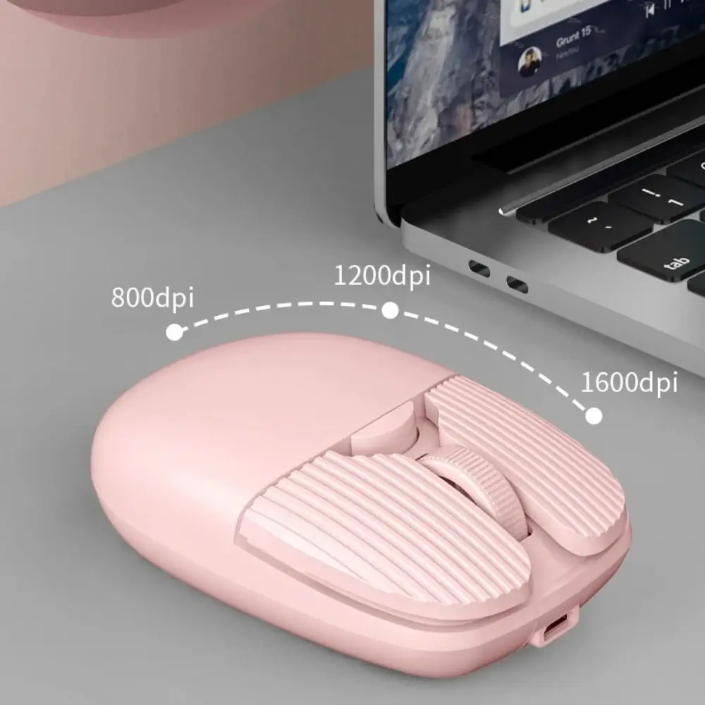 2.4GHz Dual-mode Wireless Mouse Noiseless Low Energy Consumption Ergonomics Wireless Mouse 1600DPI Portable