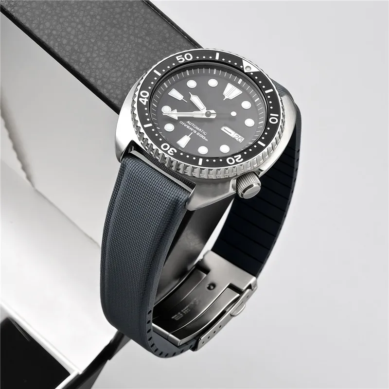 CTS Fluorkautschuk-Uhrenarmband 18mm 19mm 20mm 21mm 22mm 23mm 24mm FKM Schnellverschluss Universal Herren Damen Uhrenband zum Zuschneiden – Detail 7