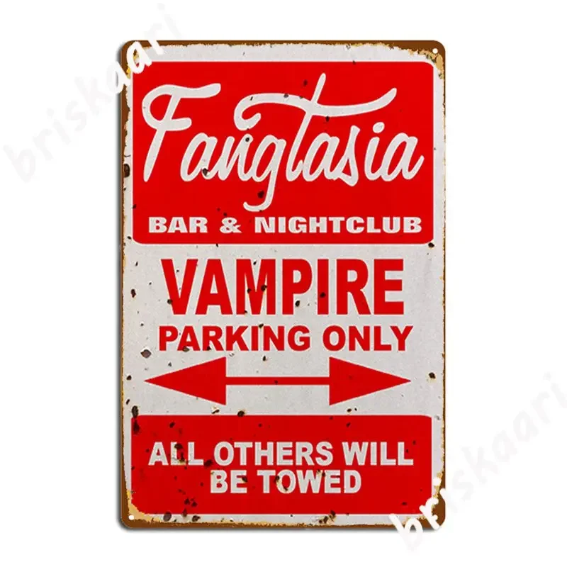 True Blood Fangtasia Vampire Parking Only Metal Sign Mural Painting Wall Mural Mural Designing Fangtasia Tin Sign Poster