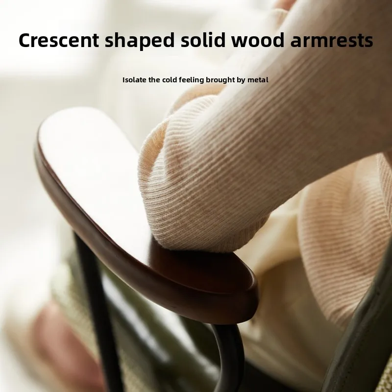 كرسي مريح فاخر للمكتب، كرسي بذراعين للاستراحة في منتصف القرن الاسكندنافي، أثاث بتصميم الكمبيوتر #5