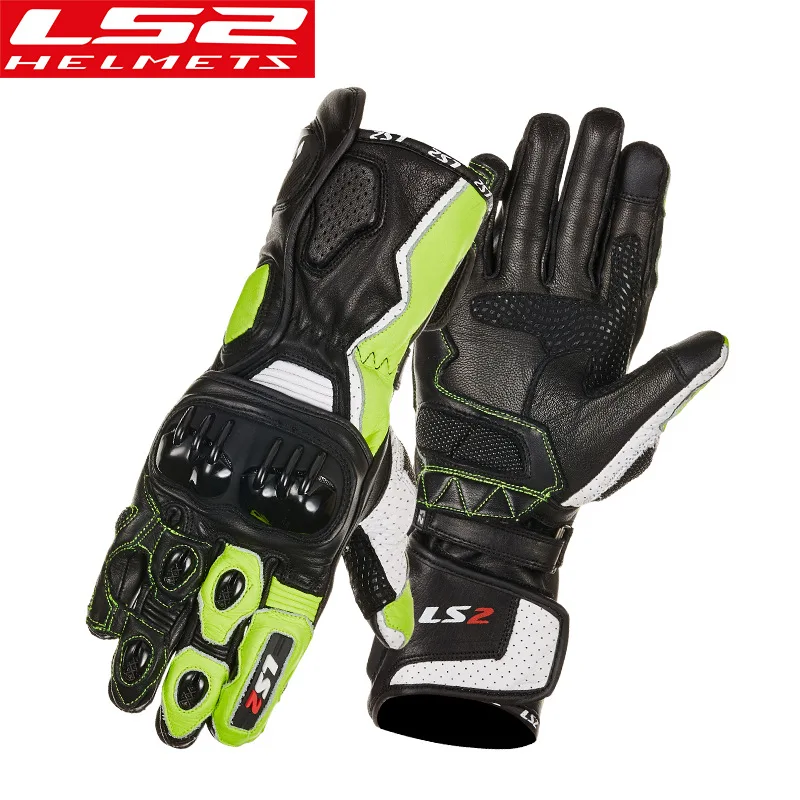 LS2 MG-099 Motorcycle Sports Riding Gloves Genuine Leather Moto Motorcycle Gloves Protective Motor Glove Male Biker Gloves