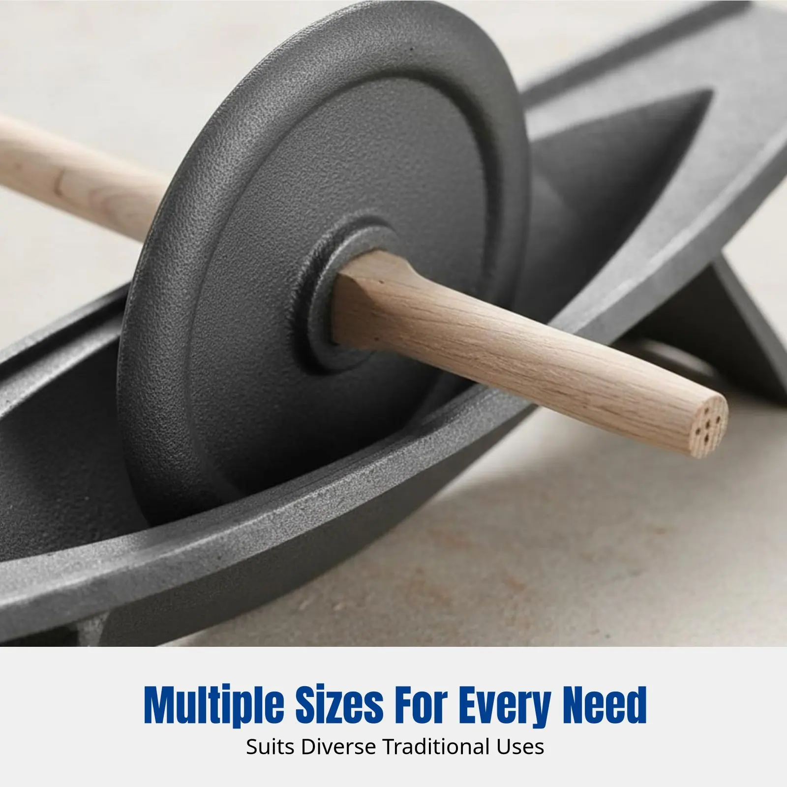 

Chinese Medicine Mill, Cast Iron Herbal Manual Grinder, Traditional Design, Deep Nitriding, Durable