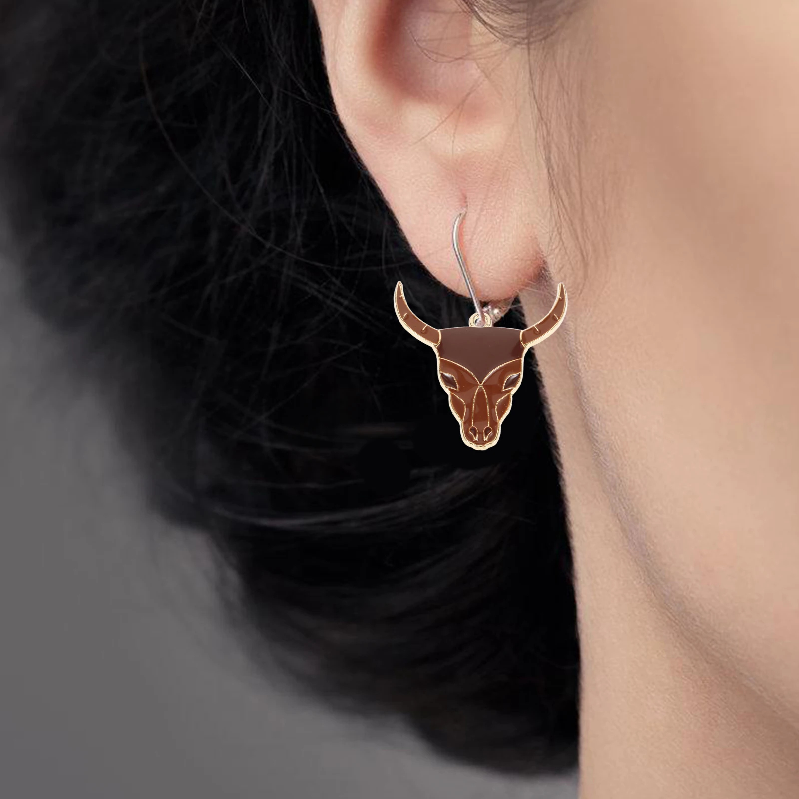

10pcs Light Brown Cow Head Charms Alloy Jewelry Making DIY Earrings Necklace Pendant Accessories Animal Mexican Charms