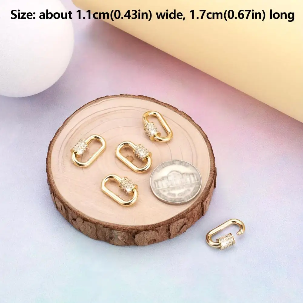 1PC Jewelry Making Mini Clasps Jewelry Clasps Lock Carabiner Copper Connector Charm Micro Pave Pendants For Jewelry Making