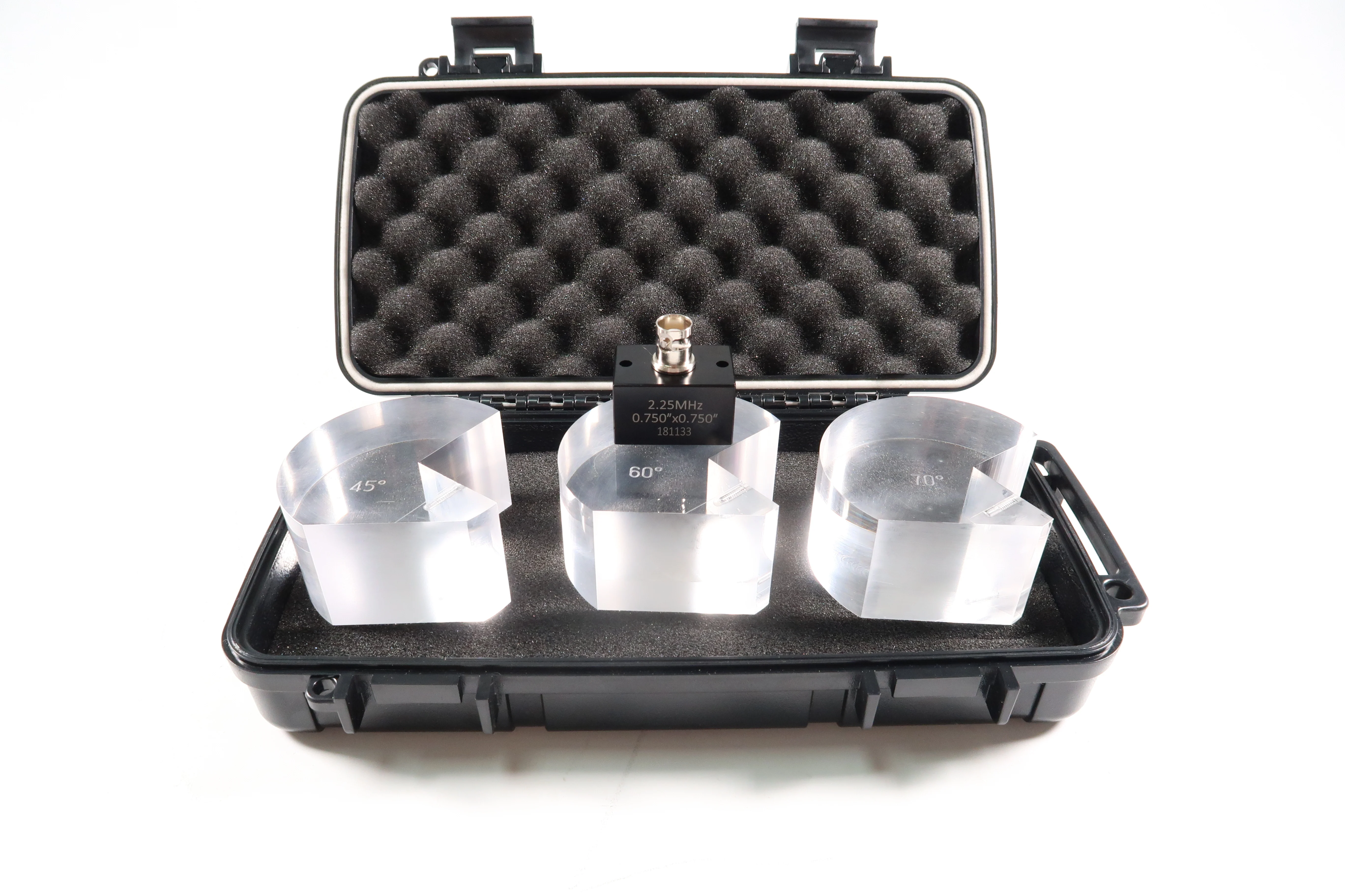 TMTeck AWS Probe(normal Crystal) 0.75*0.75 Inch Ultrasonic Probe With 3 Wedges One Set