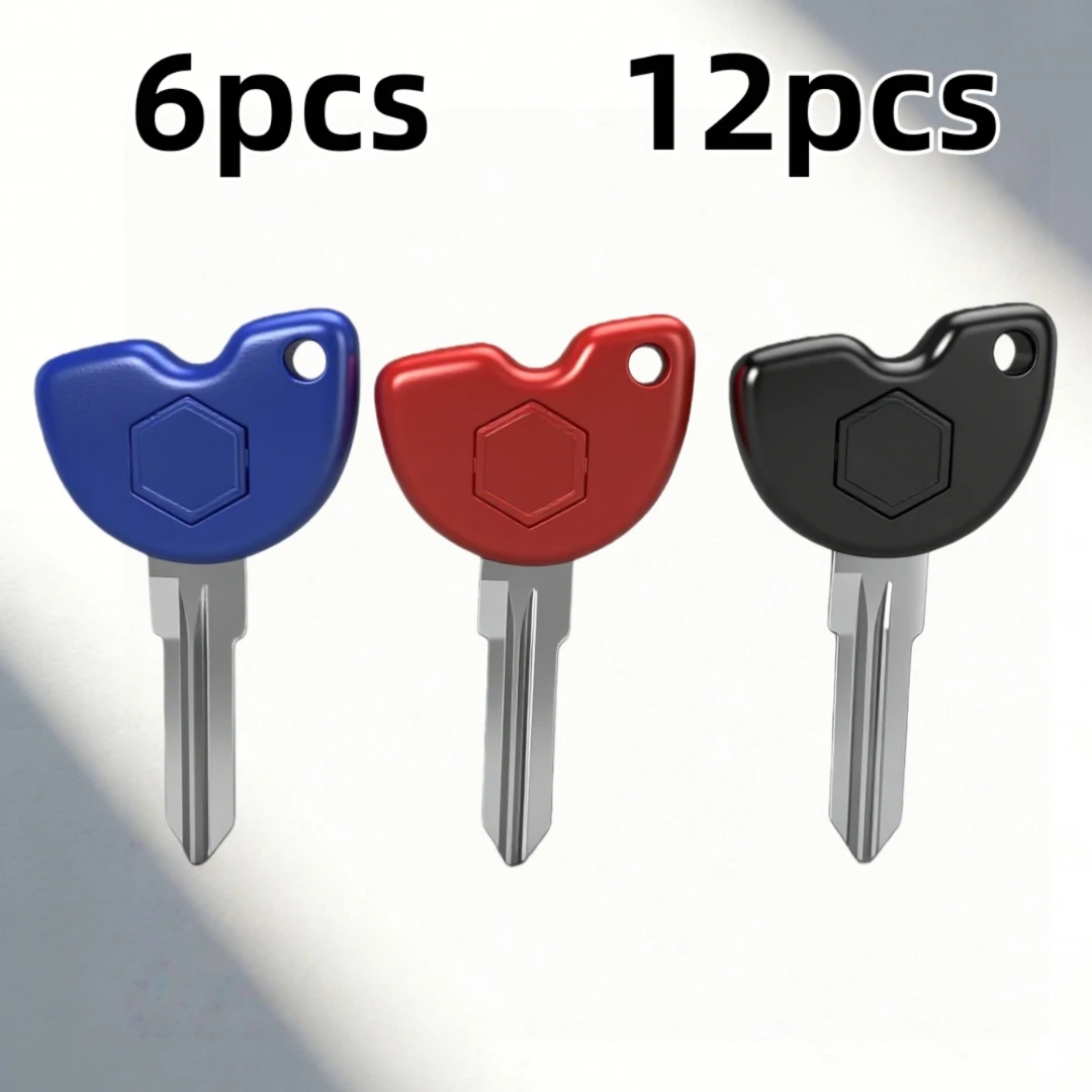 

6pc 12pc Blank Key For Piaggio Medley rsmax250ie Vespa GTS, GTV, GT S 125, 200, 250 300 Motorcycle Replace Uncut Keys Chip slot
