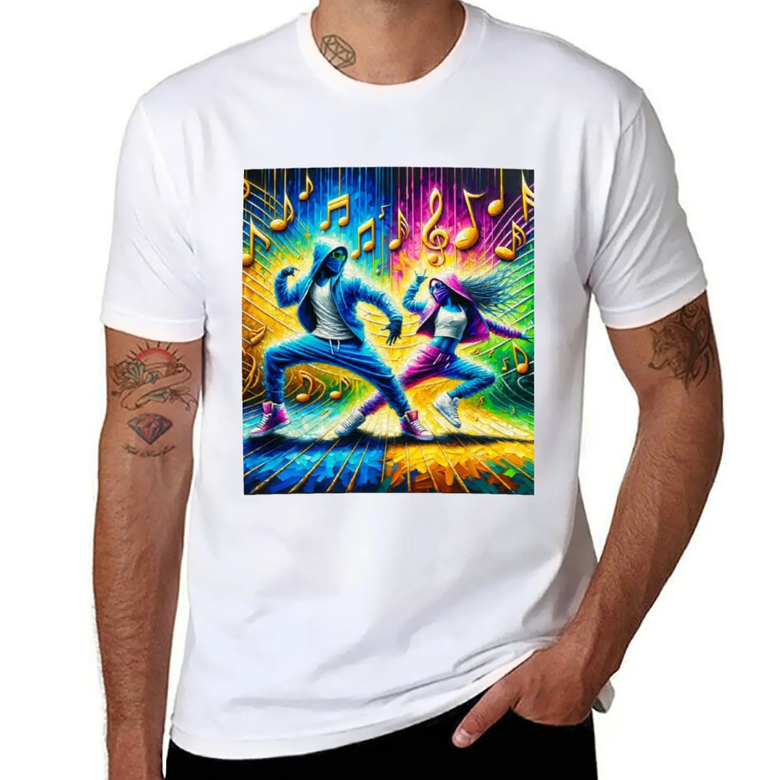 

Rhythmic Pulse of the Urban Beat T-Shirt cotton t shirts man 100% man t shirt cotton T-Shirt