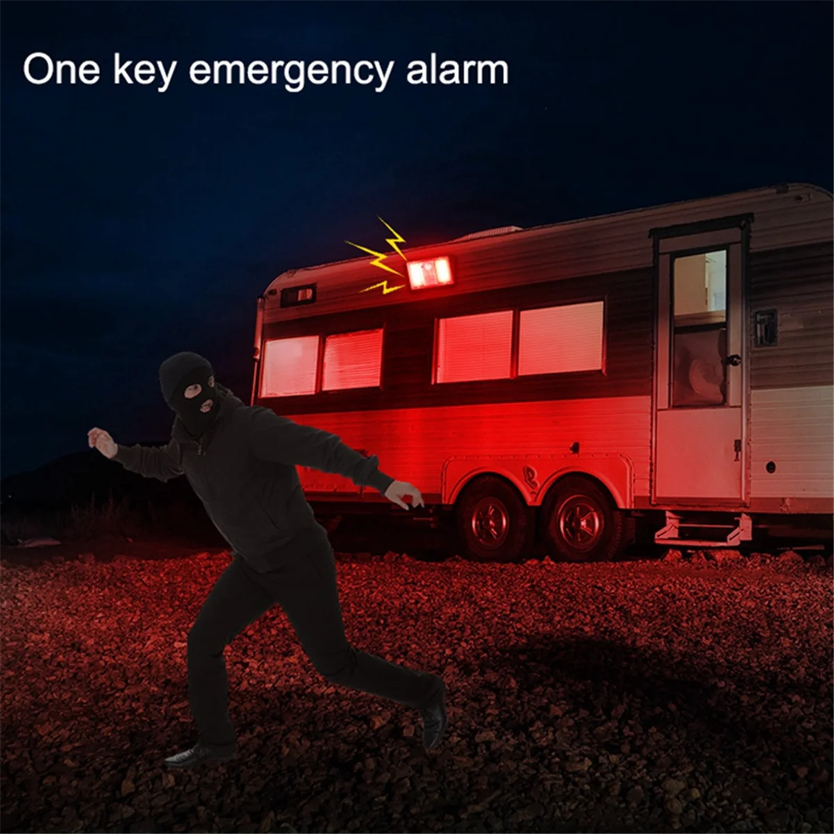 

KZQ-fSolar Light Alarm Lamp Remote Control Security Alarm Motion Sensor Alarm Siren 129DB Detector for Home Yard