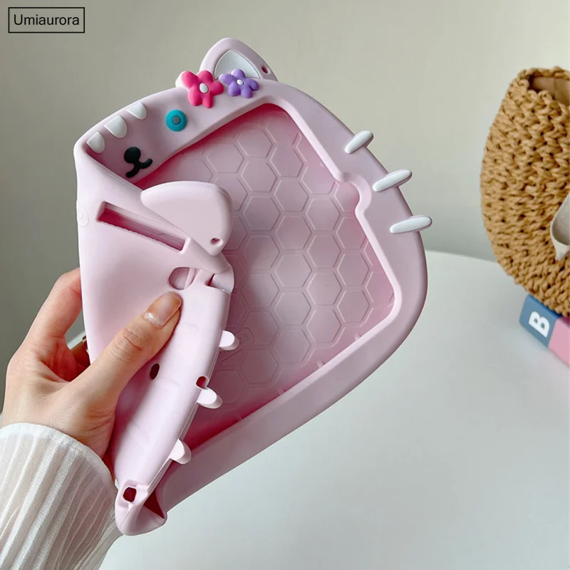 Funda de silicona para tableta Huawei Honor Pad 8 X8 Pro X9 11,5 MatePad 11 2023 SE 10,4 T10 T10S T5 de 10 pulgadas, con soporte de dibujos animados para niños