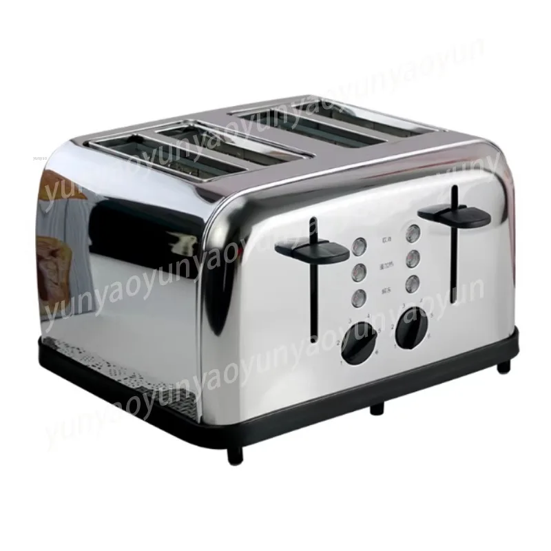 Multifunctional 4 Slice Toaster With Browning Control Sandwich Bun Bread Maker For Daily Household Breakfast Kitchen Use