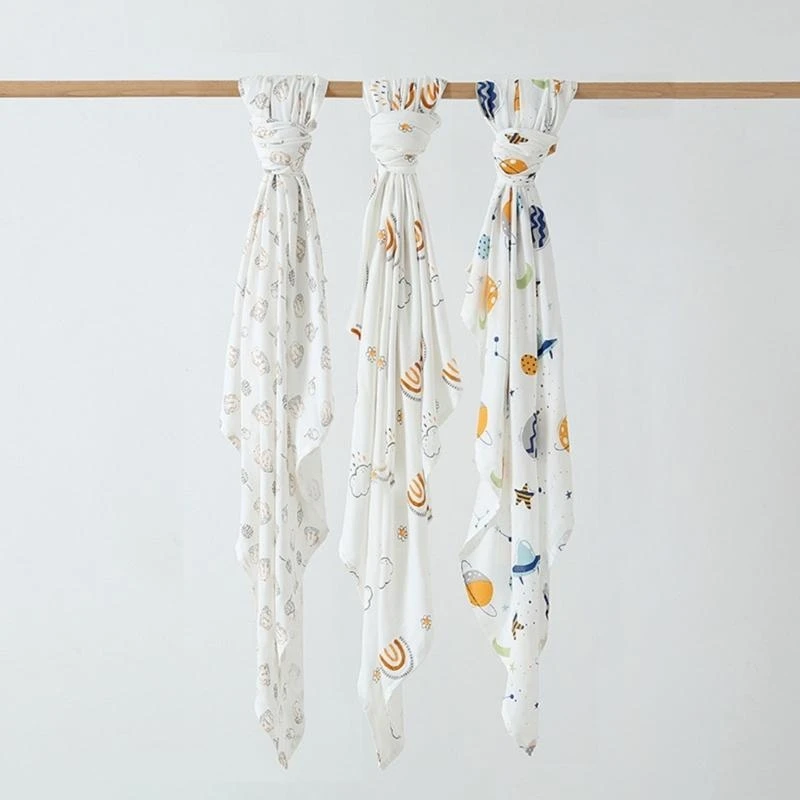 

J15U Дышащие муслиновые пеленки для купания с мятой текстурой Baby Essential