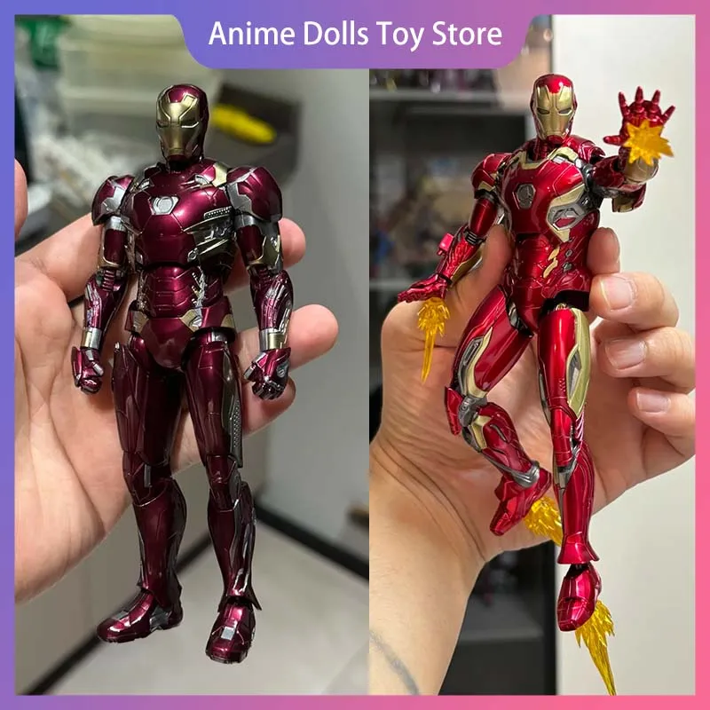 

Подлинная фигурка Железного человека MK45/MK46, аниме, мультфильм, 1/12, подвижные шарниры, сборная игрушка, декор для рабочего стола, коллекция, подарок на день рождения