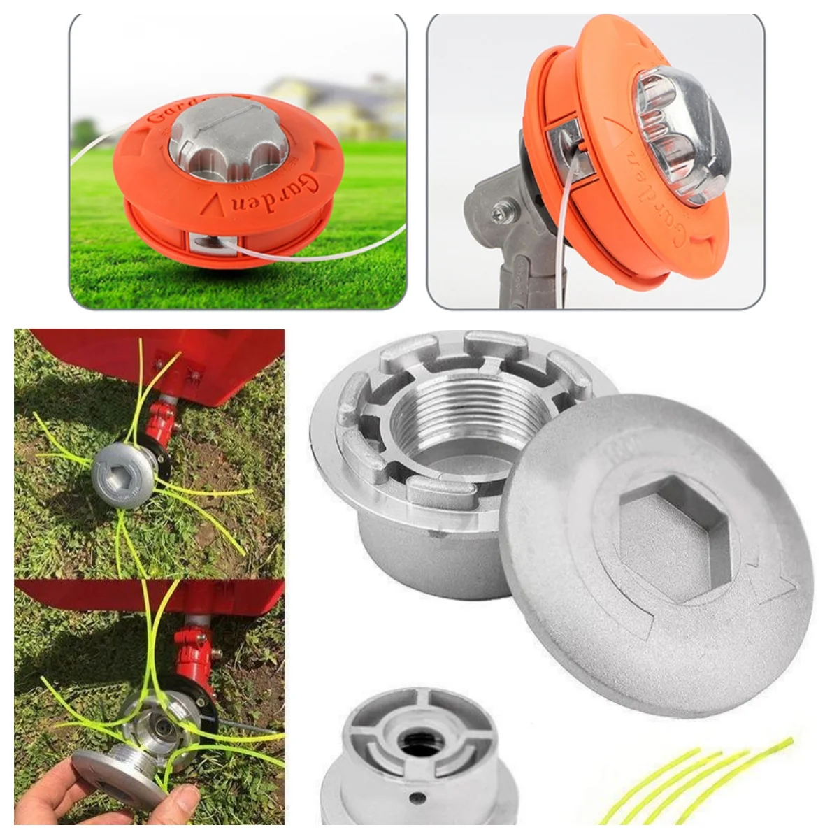 

Long-lasting Aluminum Top Cap for Trimmer Head, Essential Part of Gas Brush Cutter.