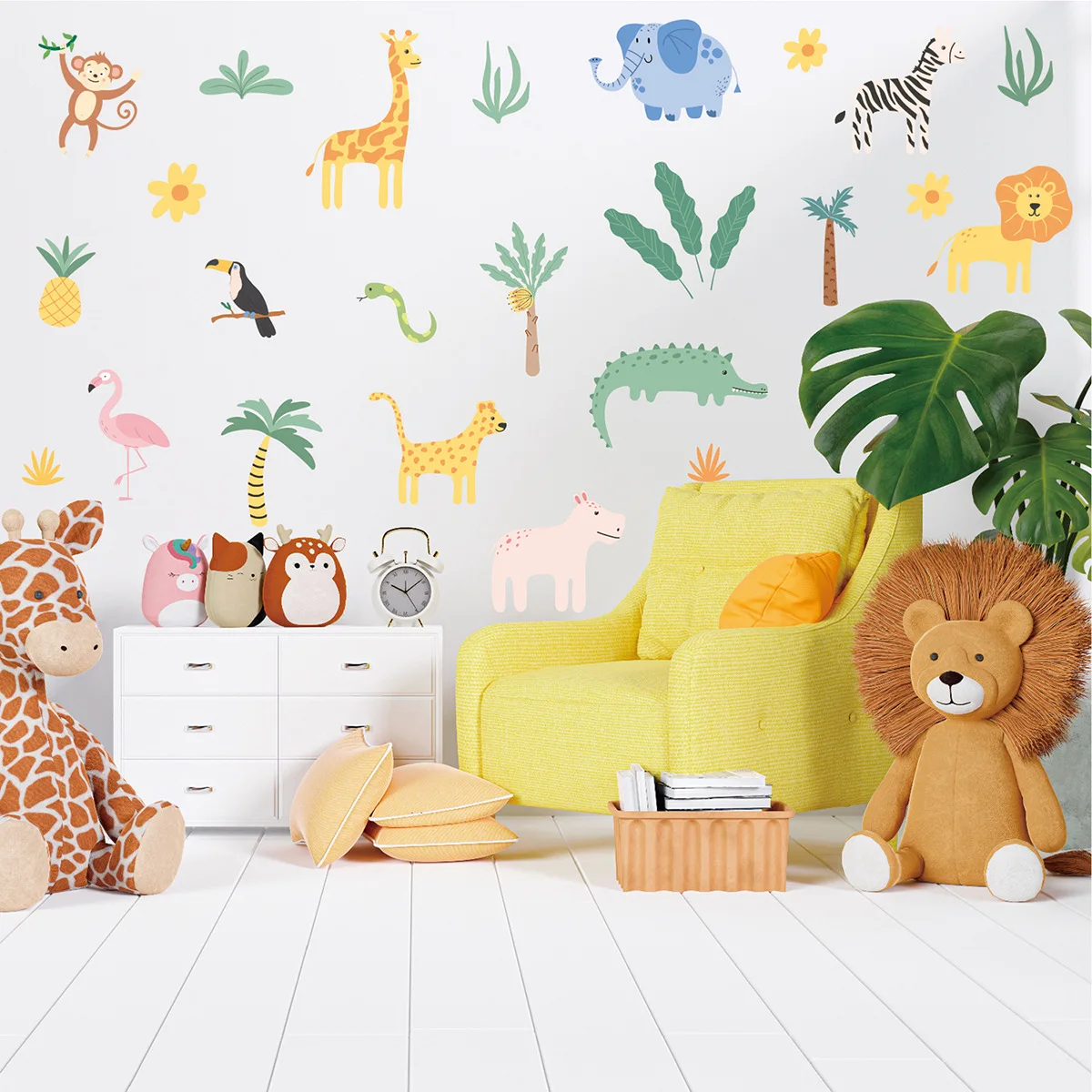 

Wholesale Cartoon Forest Animal Wall Stickers Removable Waterproof Decals for Kids Room Nursery Bedroom Kindergarten Home Decor