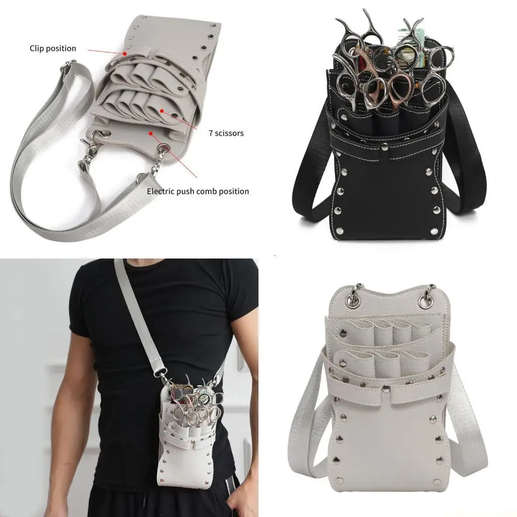 

X90D Многофункциональный 7-карманный Органайзер для парикмахерских принадлежностей Регулируемый плечевой ремень Салон Чехол для