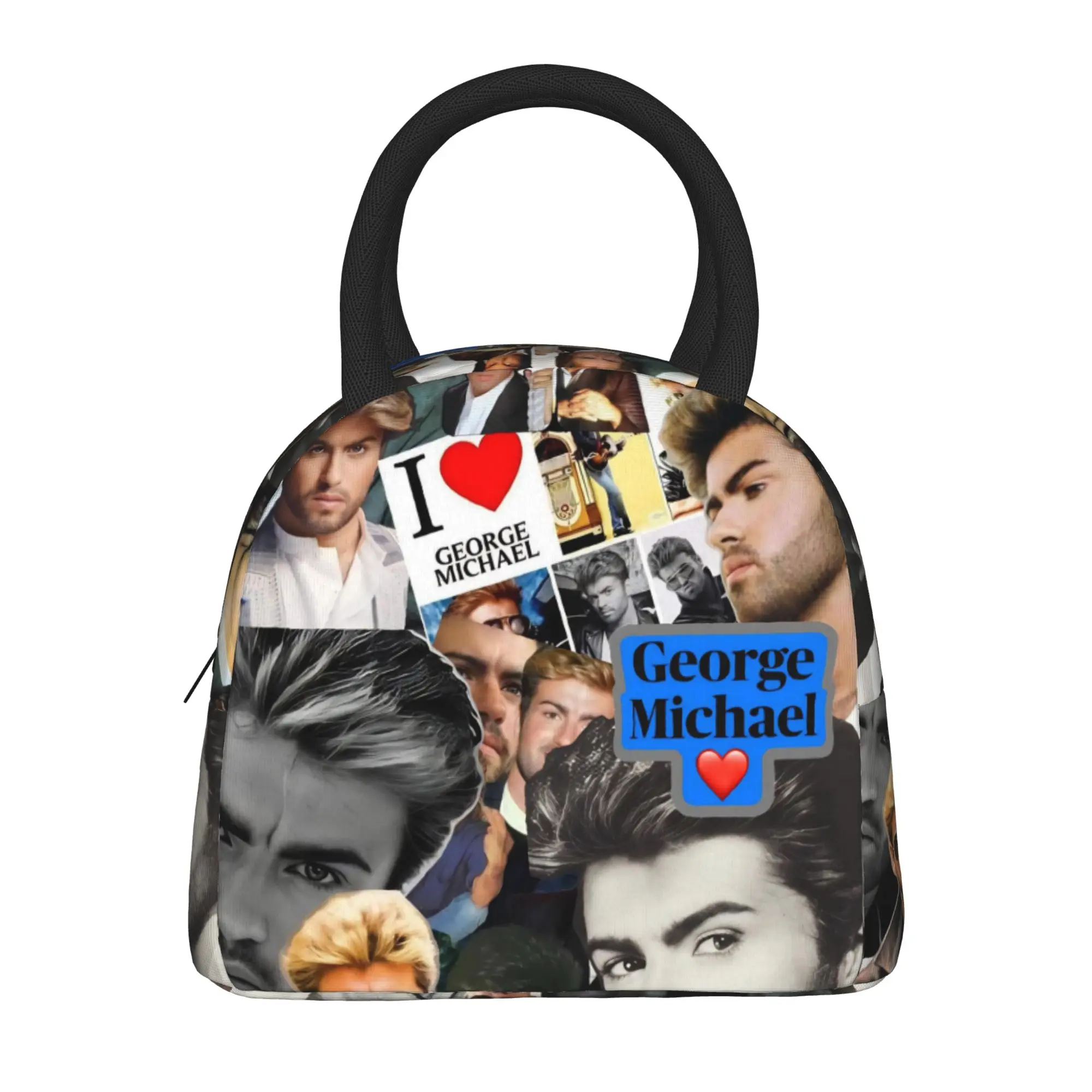 George Michael Cool Singer Product Insulated Lunch Tote Bag For Picnic  Food Storage Bag Portable Cooler Thermal Lunch Boxes