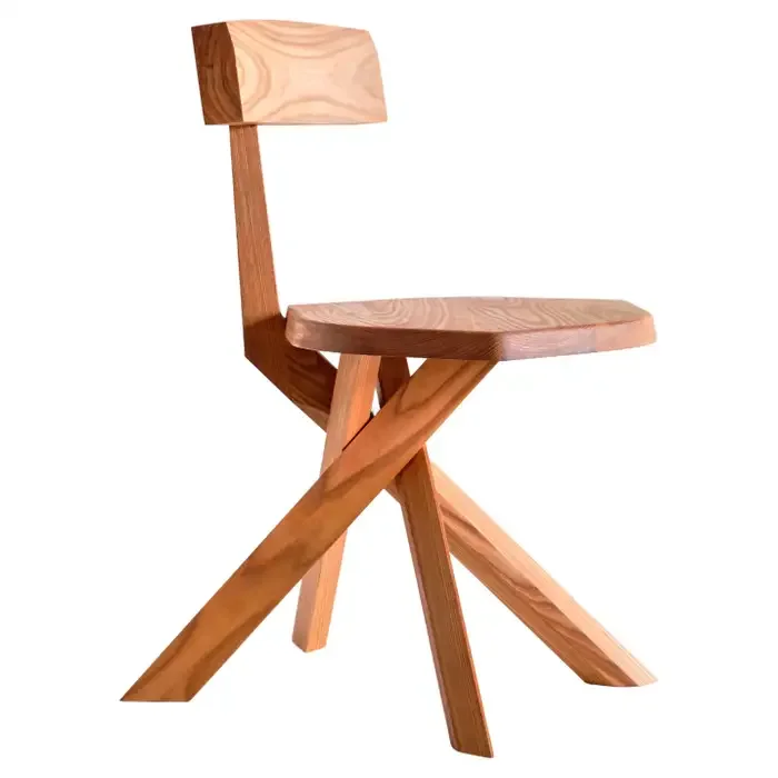 #Italian Creative Style Popular Small-Sized Wooden Dining Chair Hotel Furniture Fabric Cover Minimalist Living Room Apartment