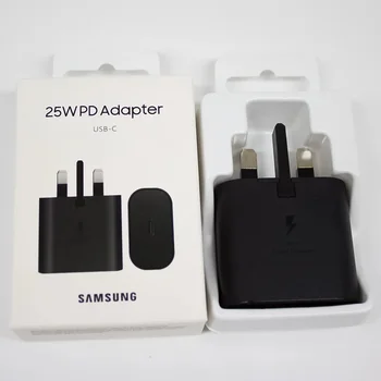 Samsung 25W İngiltere tak PD şarj iPhone 15 Pro Max duvar güç adaptörü süper hızlı şarj için Galaxy S24 S23 Ultra A53 A53