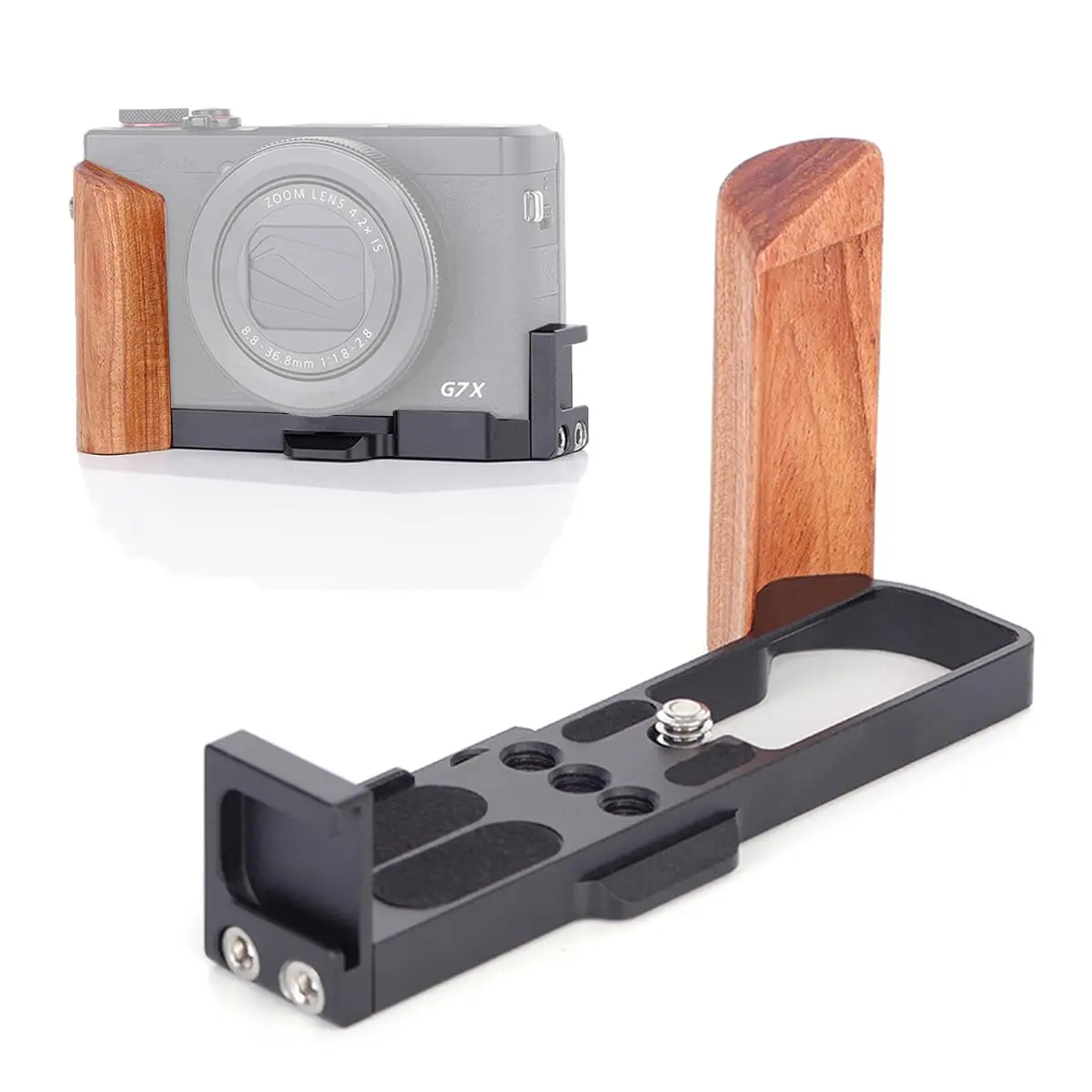 

Быстросъемный L-образный кронштейн-держатель с рукояткой для Canon G7X III / G7X II, для штатива Arca-Swiss, для видеосъемки и влогов