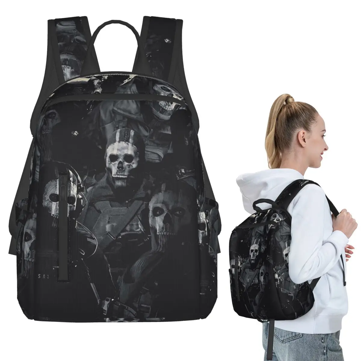 

Simon Ghost Riley Backpack Student BookBag Children School Bag Laptop Shoulder Bags Men Women