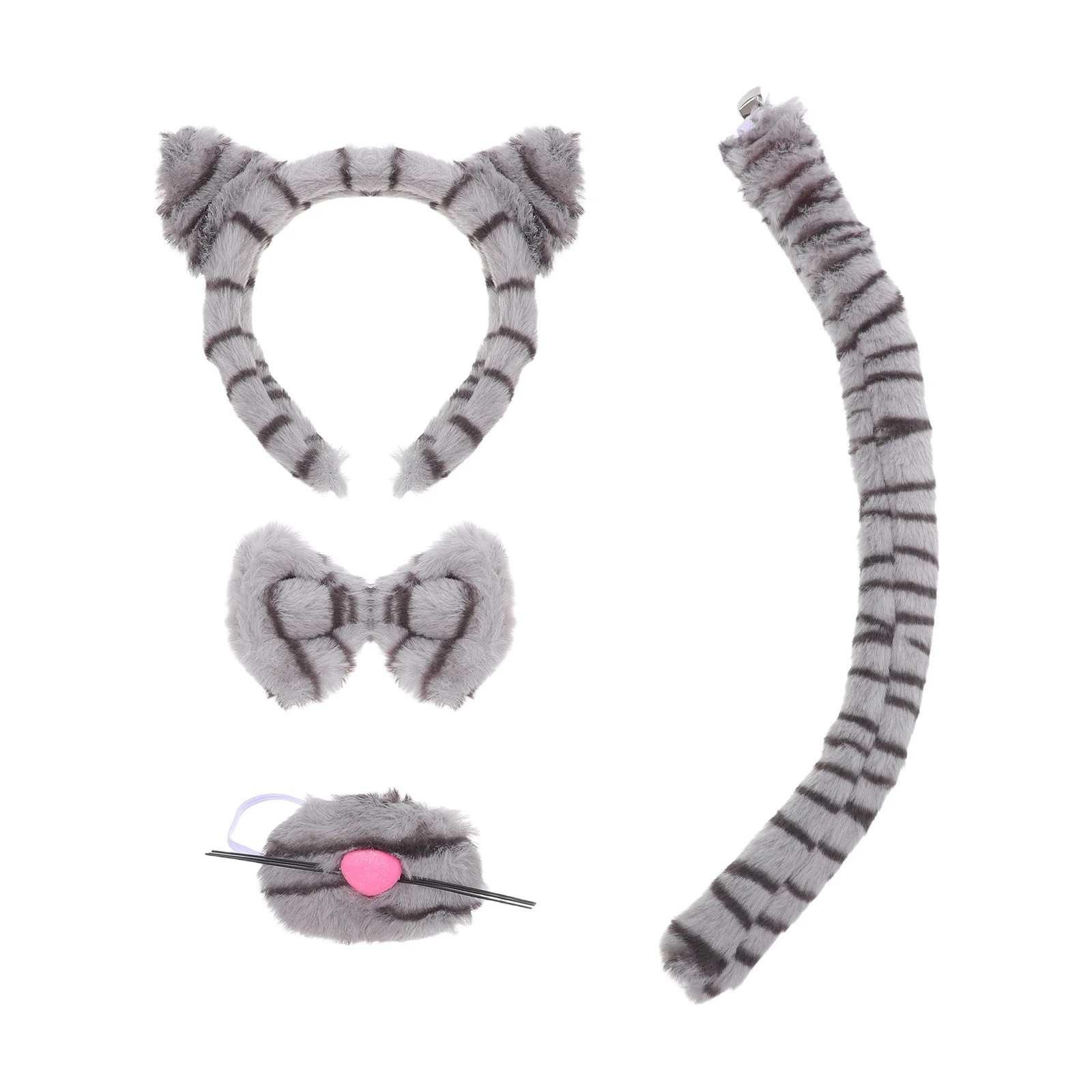 1 zestaw Opaska na głowę z nadrukiem kota, miękka, dla dzieci, na imprezy, kostiumy, występy sceniczne, Halloween, cosplay, trwała, z wysokiej jakości materiału.