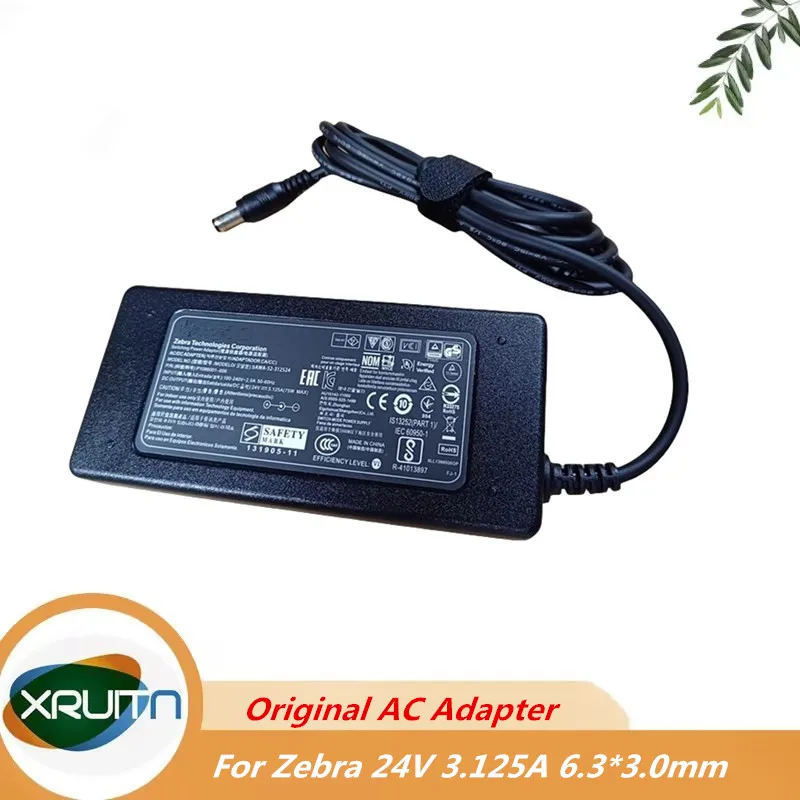 

Genuine SAWA-52-312524 24V 3.125A AC Adapter FSP075-RAAN2 Charger for ZEBRA Label Printer GX420T ZD620 GX430T ZD420 ZD410