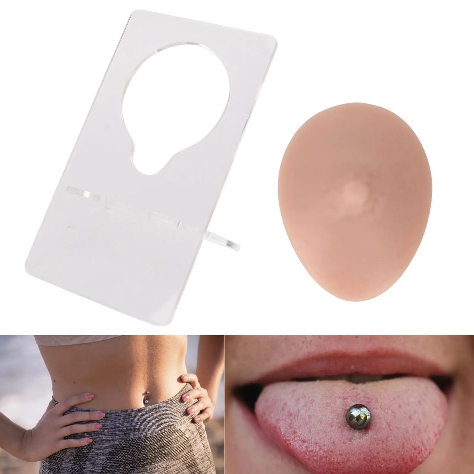 Soft Silicone Nipple Model 3D Elastic Simulation Reusable Display Body Piercing Props