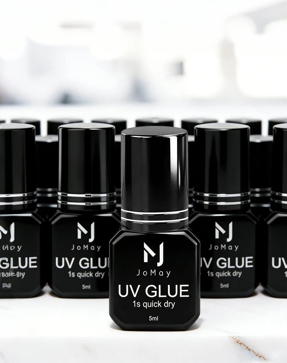 JOMAY UV-Kleber für Wimpernverlängerung 0,1s Schnelltrocknend Starker Halt Geruchsarm Nicht Reizend Klebstoff für Salon-Wimperntechniker – Detail 7