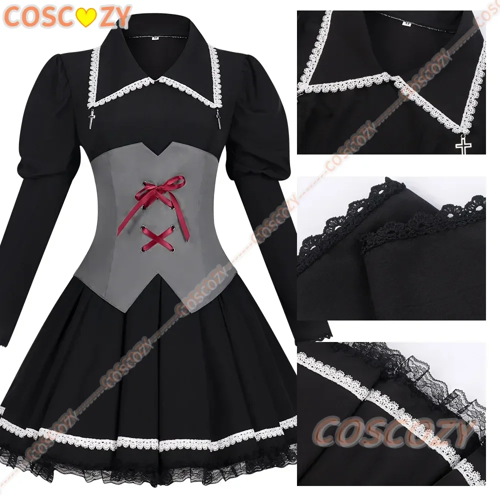 Anime Shugo Chara Cosplay Hoshina Utau Costumes for Women Uniforms Sailor Suit Tsukiyomi Utau Black Dress Long Wig