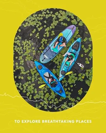 Explore new places on a kayak